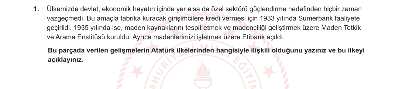 Sosyal Bilgiler sorusu 6 — 