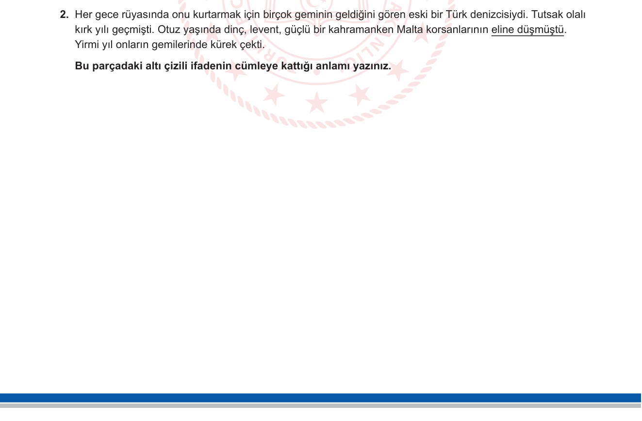 Türkçe sorusu 16 — 