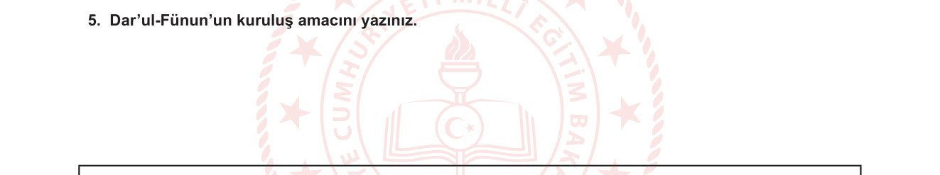 Din Kültürü ve Ahlak Bilgisi sorusu 13 — Osmanlı Dönemi Eğitim Kurumları — Dar'ul-Fünun