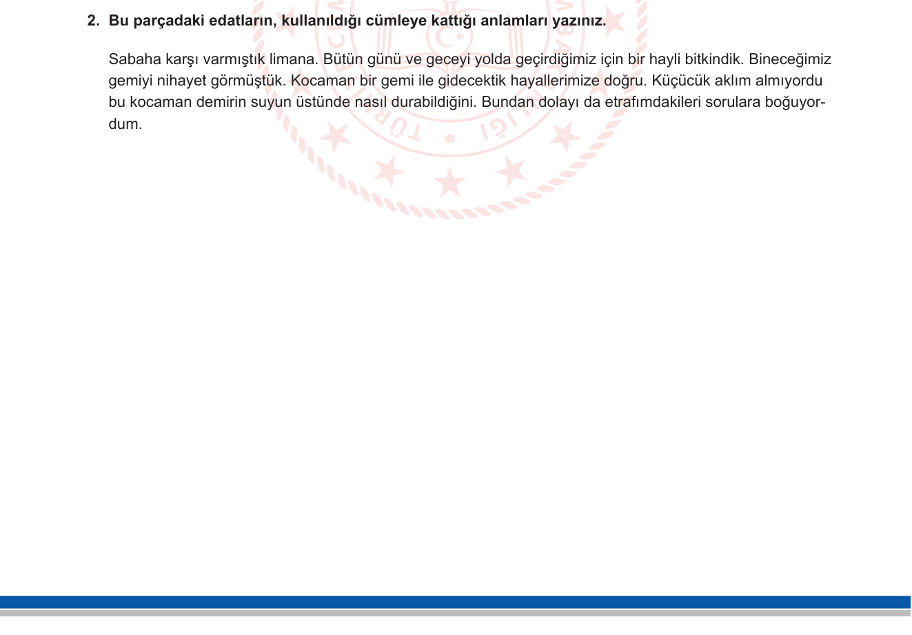 Türkçe sorusu 26 — 