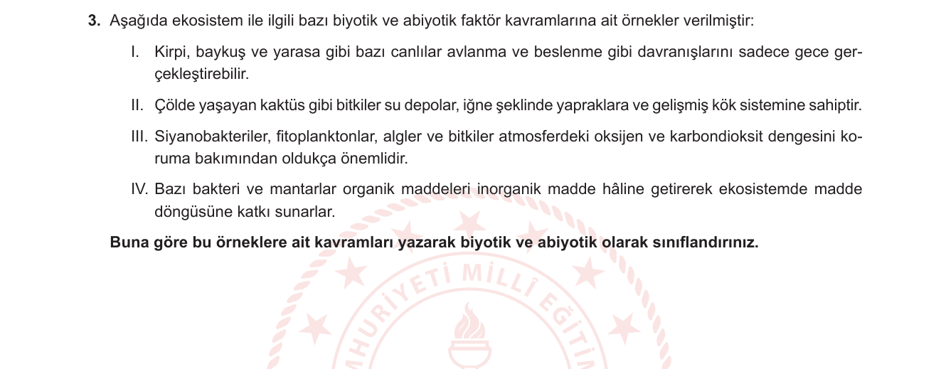 Biyoloji sorusu 36 — 