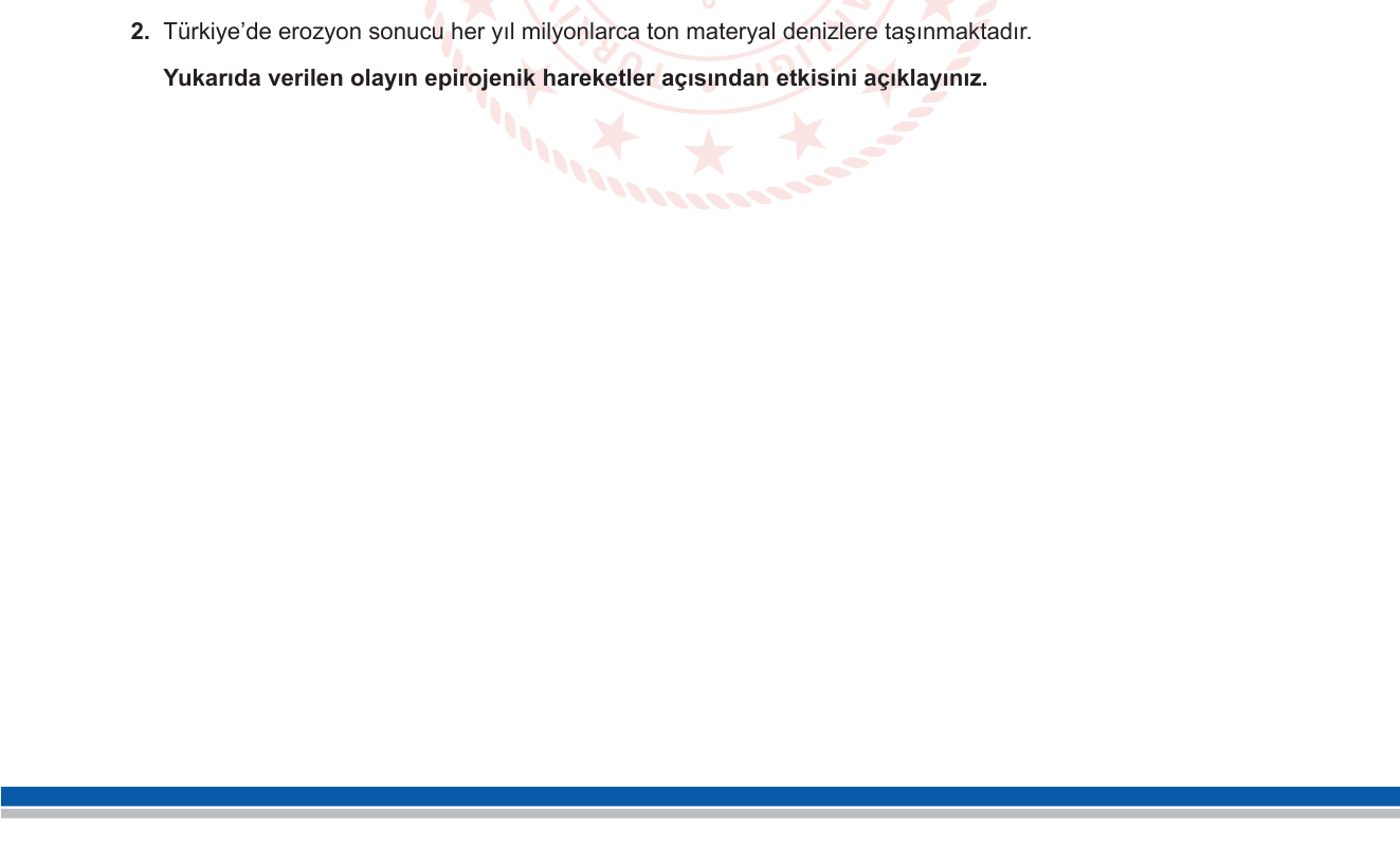 Coğrafya sorusu 9 — İç Kuvvetler — Epirojenik Hareketler ve İzostatik Denge