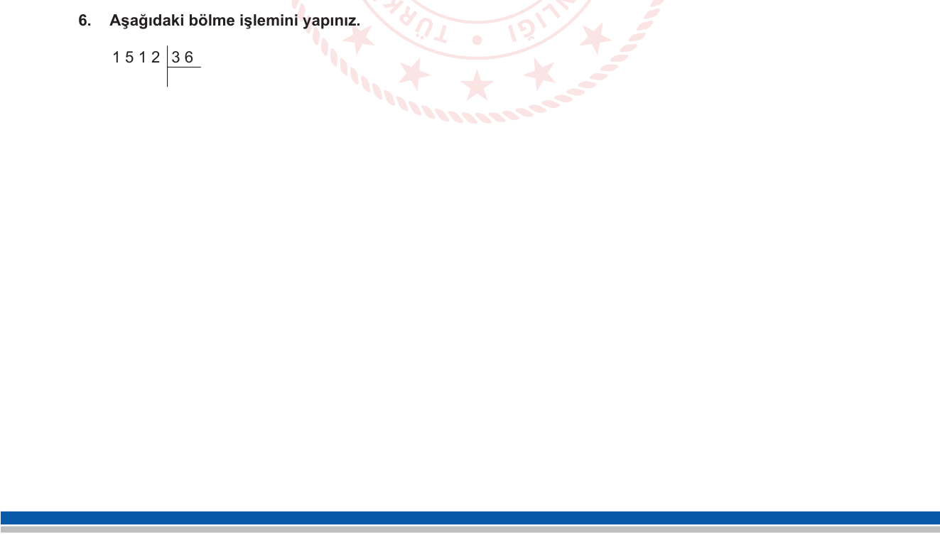 Matematik sorusu 19 — Doğal sayılarda bölme işlemi (uzun bölme)