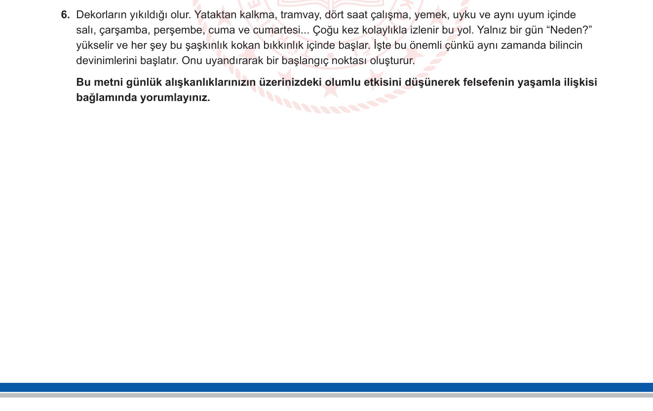 Felsefe sorusu 11 — 