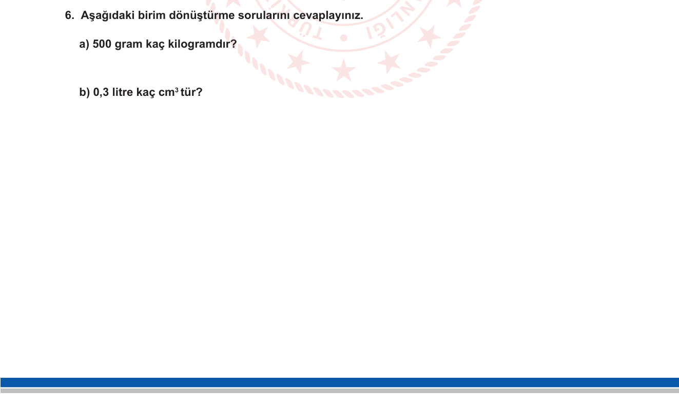 Fizik sorusu 19 — Ölçme ve Birim Sistemleri — Birim Dönüşümü (9. Sınıf Fizik)