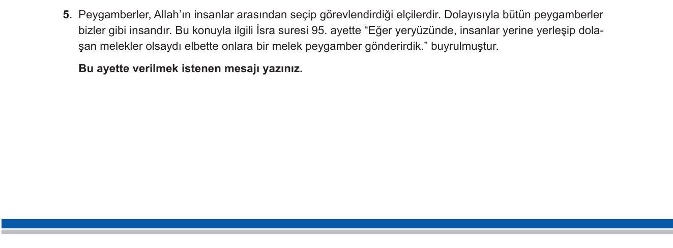 Din Kültürü ve Ahlak Bilgisi sorusu 17 — 
