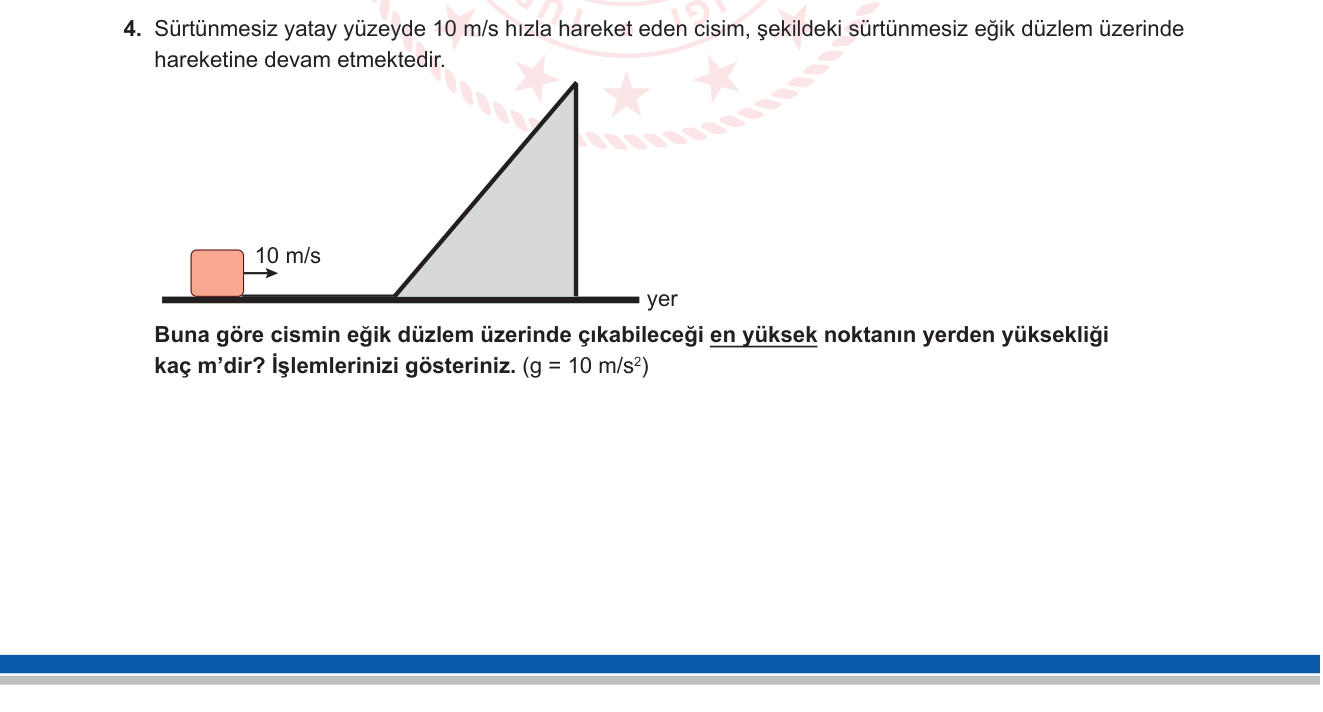 Fizik sorusu 5 — 