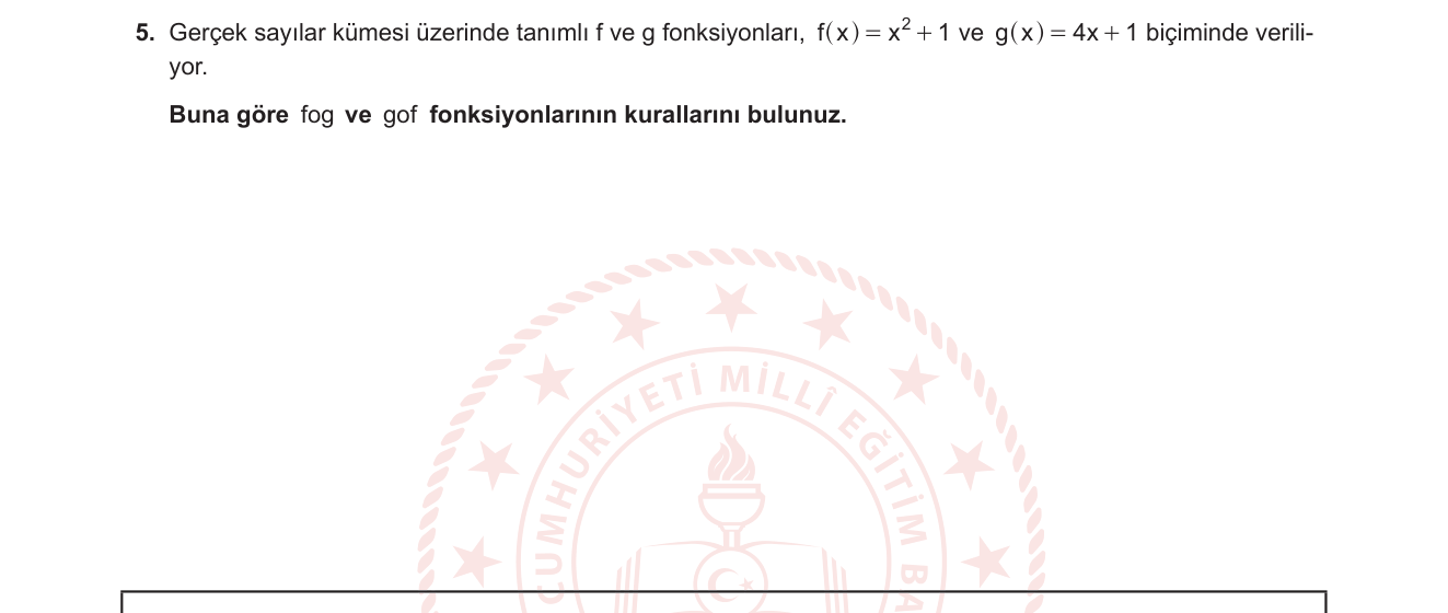Matematik sorusu 5 — Bileşke Fonksiyon
