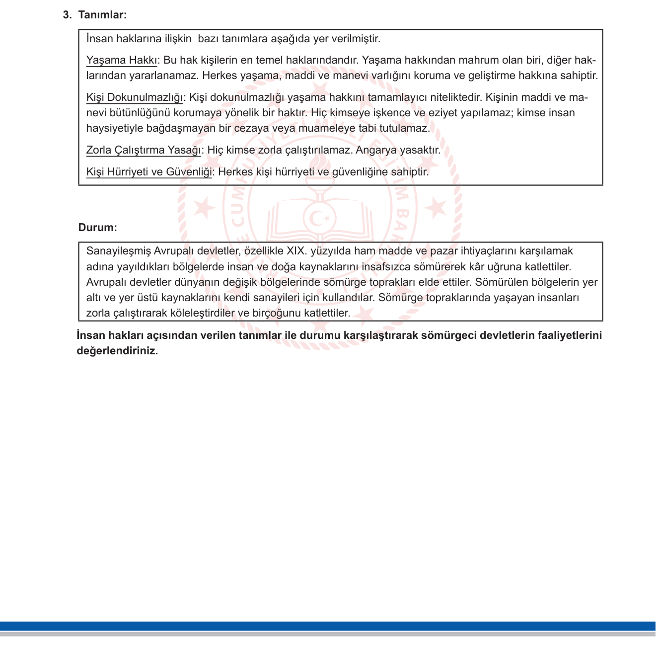 Tarih sorusu 3 — 