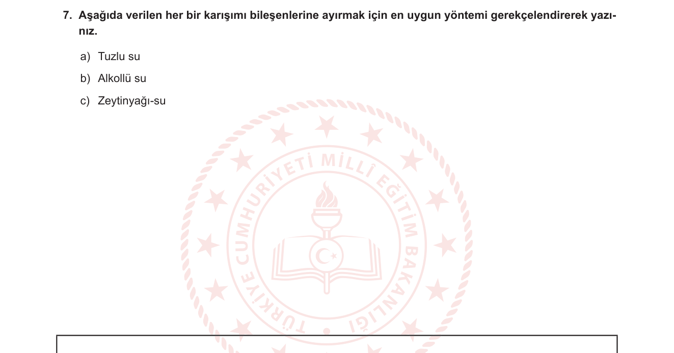 Kimya sorusu 7 — 