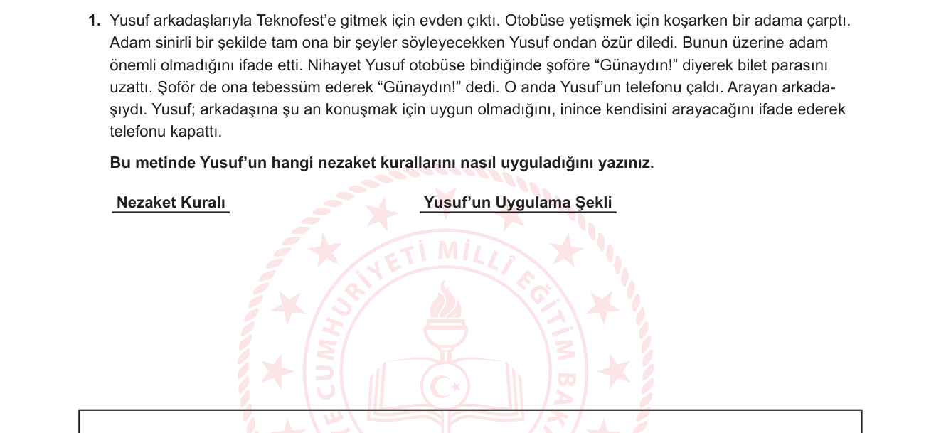 Din Kültürü ve Ahlak Bilgisi sorusu 14 — 