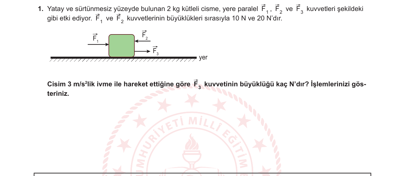 Fizik sorusu 19 — 