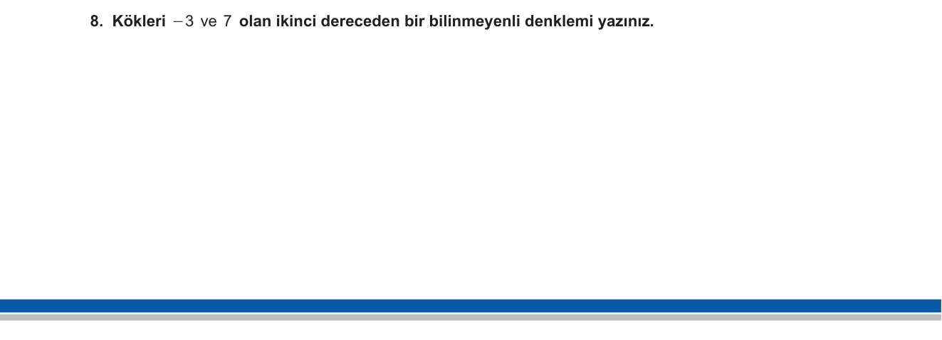 Matematik sorusu 7 — 