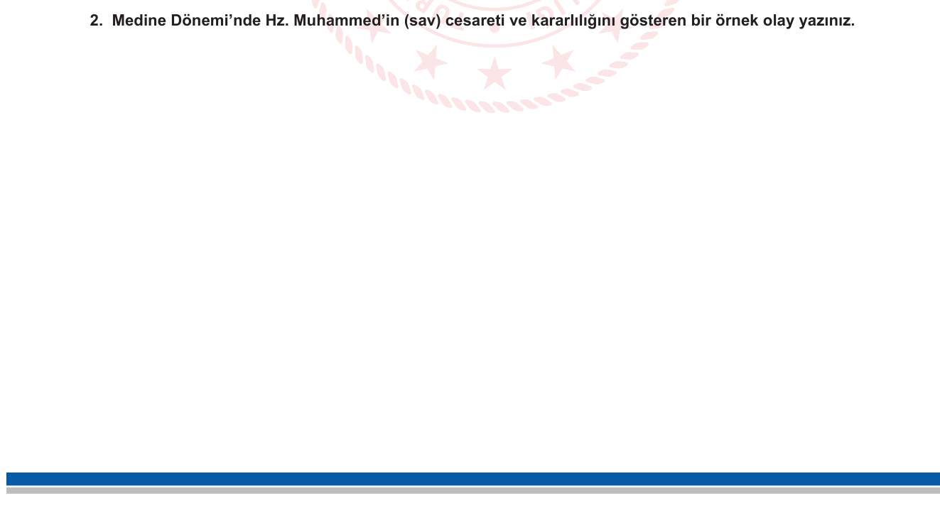 Din Kültürü ve Ahlak Bilgisi sorusu 17 — 