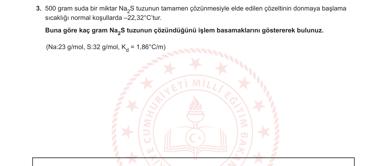 Kimya sorusu 31 — 