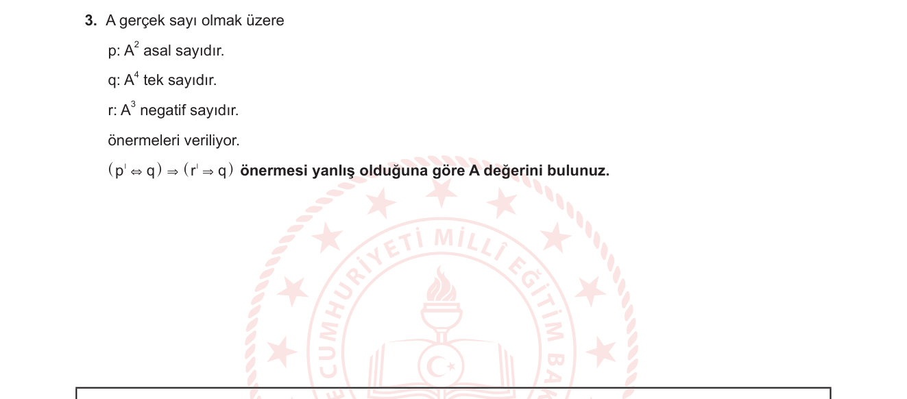 Matematik sorusu 23 — Mantık — Bileşik Önermeler, Doğruluk Değeri Analizi