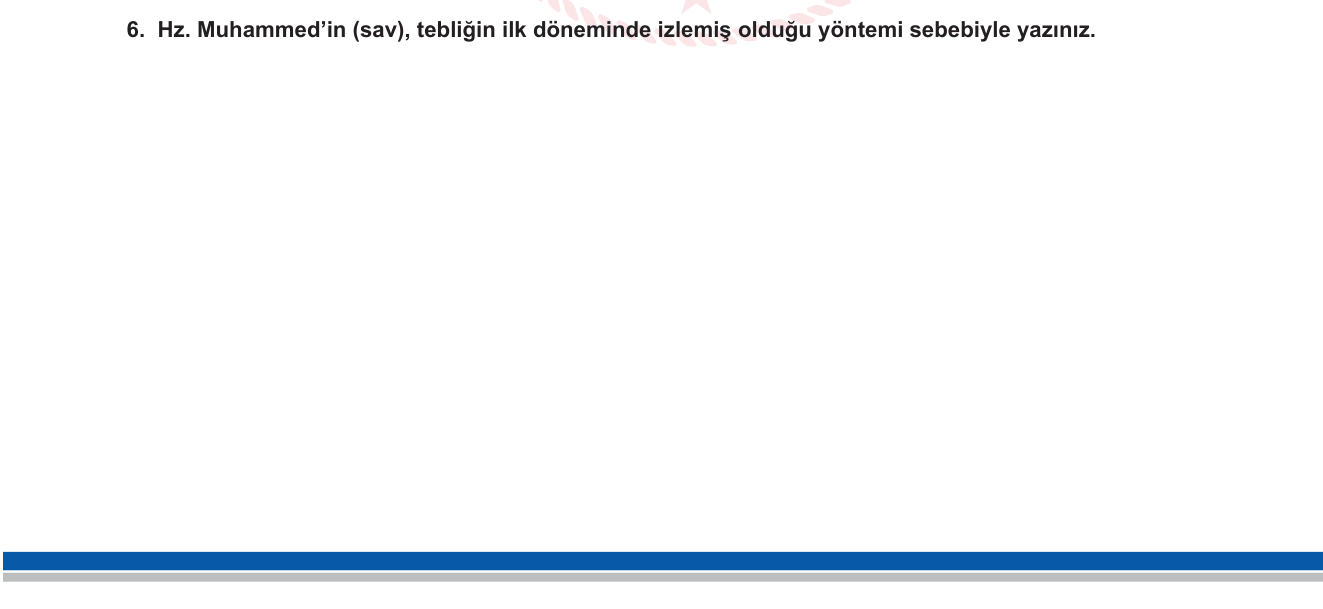 Din Kültürü ve Ahlak Bilgisi sorusu 6 — 