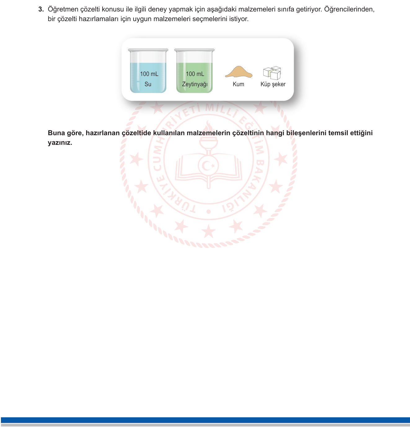 Fen Bilimleri sorusu 3 — 