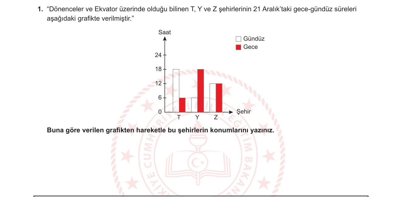 Fen Bilimleri sorusu 8 — Dünya'nın Hareketleri — Gece-Gündüz Eşitsizliği, Dönenceler ve Ekvator (8. Sınıf)