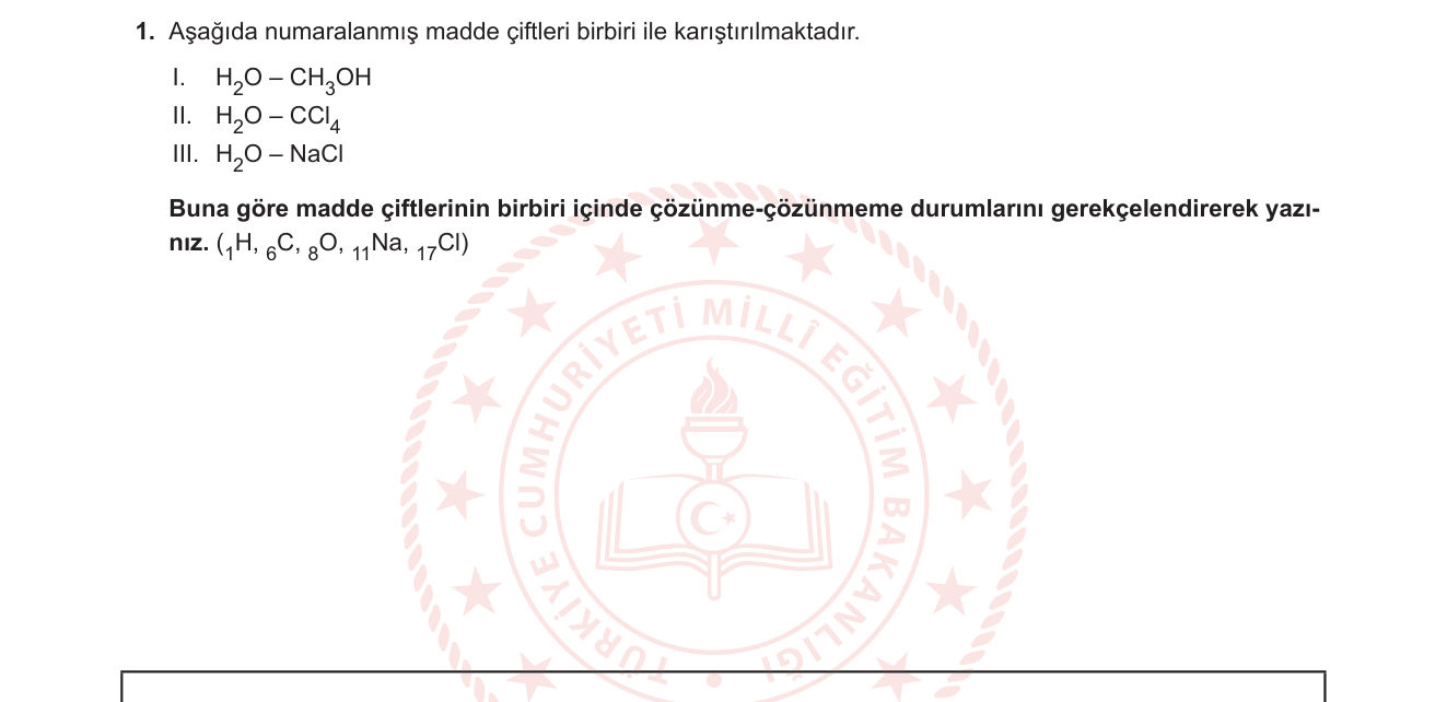 Kimya sorusu 29 — 