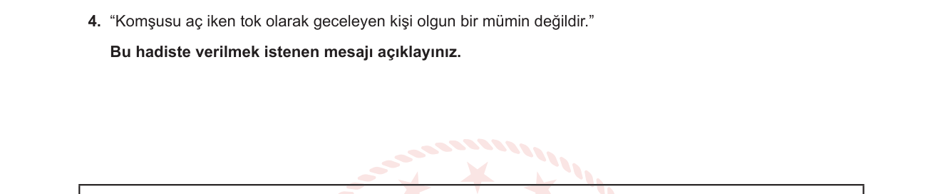 Din Kültürü ve Ahlak Bilgisi sorusu 11 — Komşu Hakkı ve Sosyal Sorumluluk / İman-Amel İlişkisi