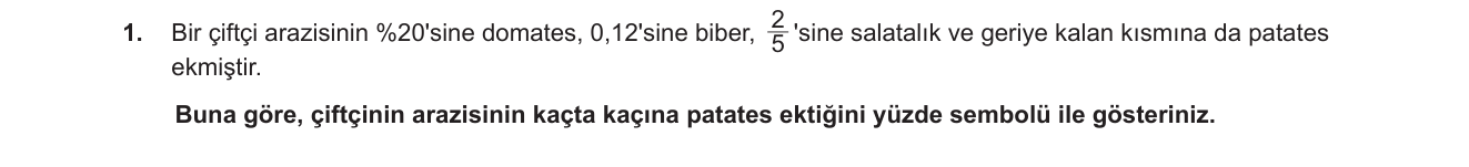 Matematik sorusu 20 — 