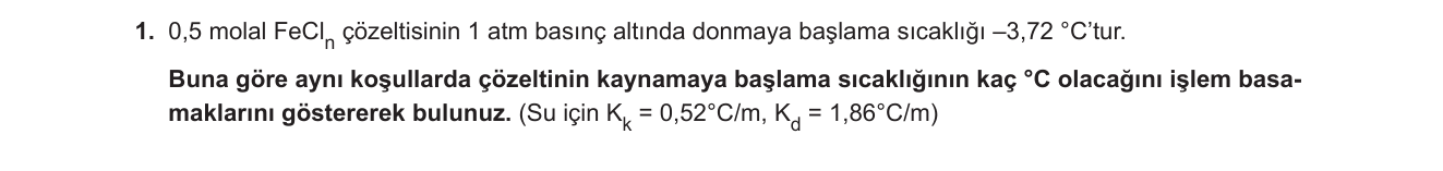 Kimya sorusu 49 — 