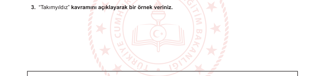 Fen Bilimleri sorusu 3 — Güneş Sistemi ve Ötesi / Takımyıldızlar
