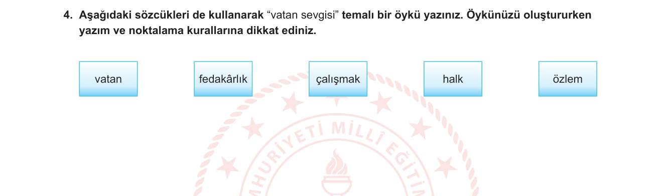Türkçe sorusu 12 — Yaratıcı yazma — öykü yazma (tema, sözcük kısıtı, yazım ve noktalama)