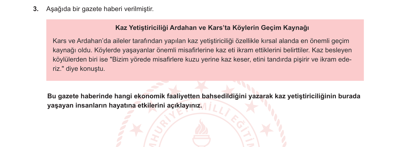 Sosyal Bilgiler sorusu 20 — 