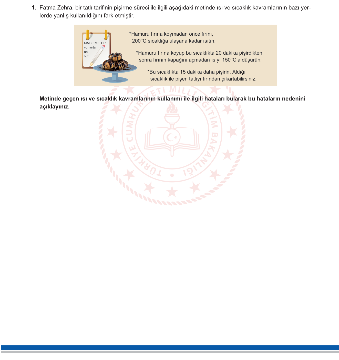 Fen Bilimleri sorusu 9 — 