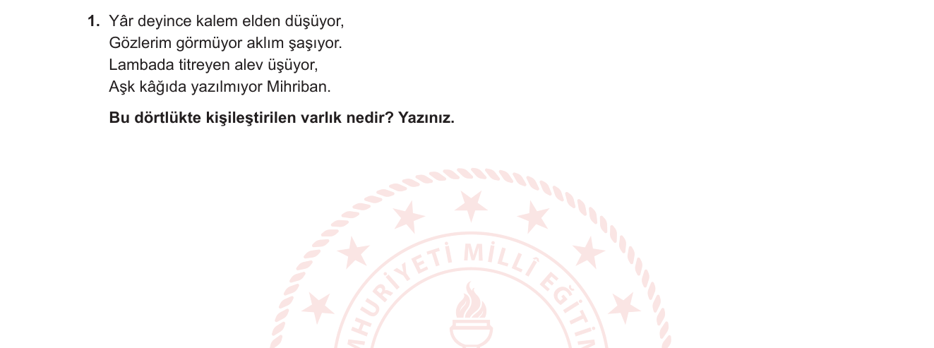 Türk Dili ve Edebiyatı sorusu 16 — 