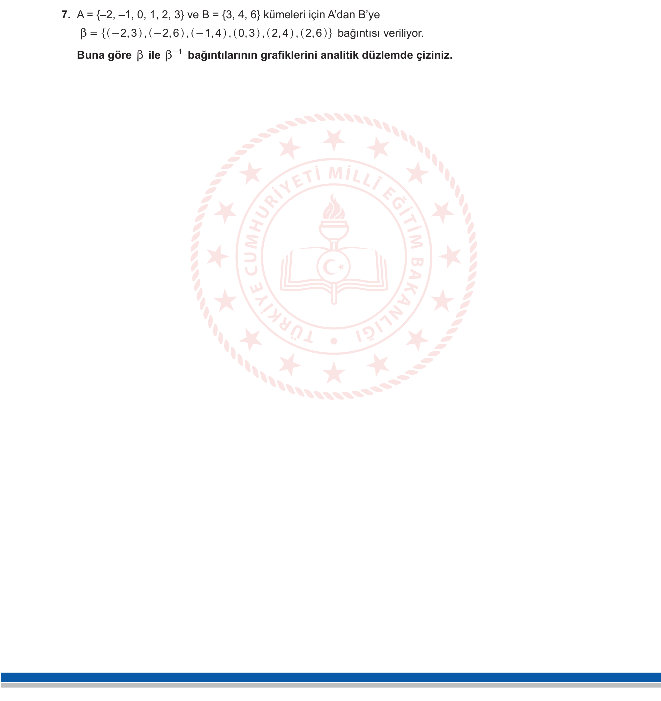 Matematik sorusu 20 — Bağıntılar ve Ters Bağıntı